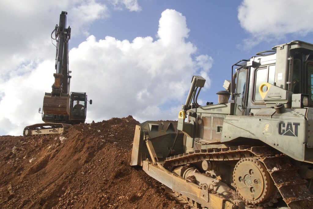 guam, bulldozer, equipment, machines, industrial, sky, clouds, excavating, moving earth, nature, outside, working, guam, bulldozer, bulldozer, bulldozer, bulldozer, bulldozer